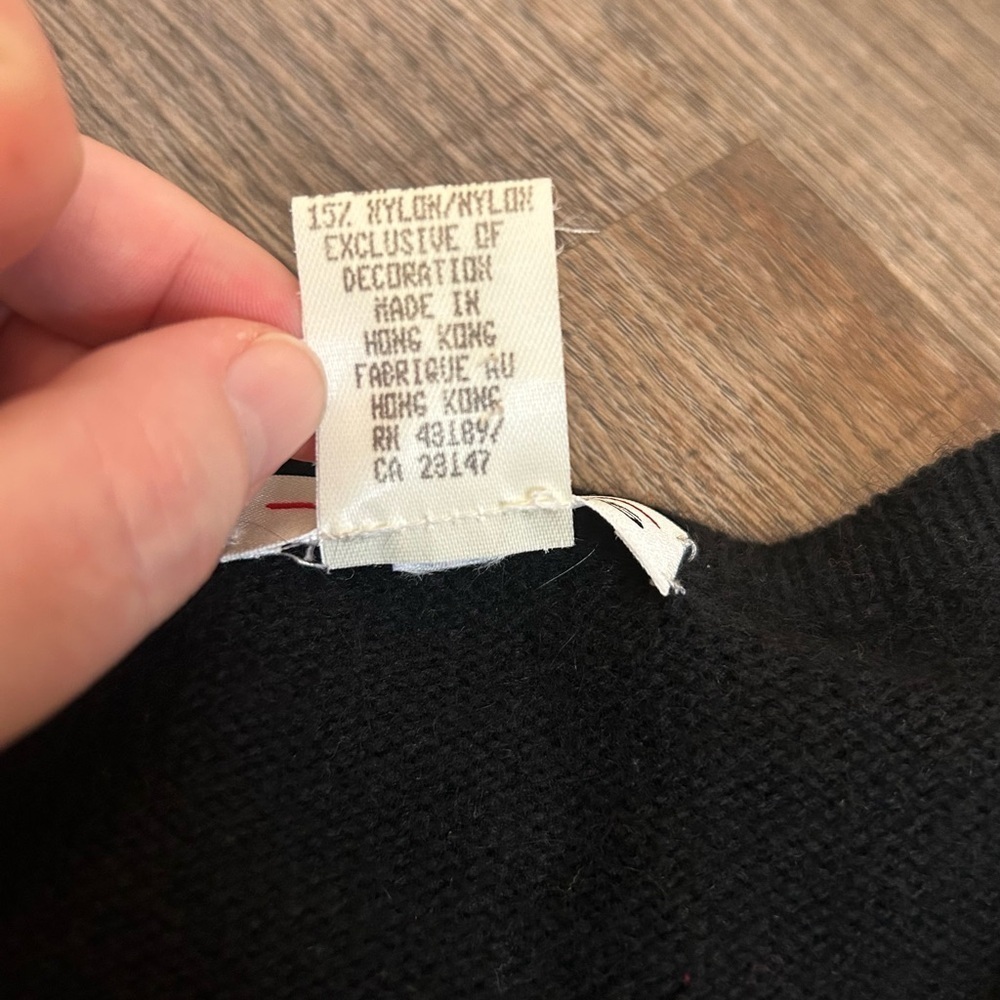 Vintage Talbots Wool Blend Cardigan Black Large - Picture 6 of 7